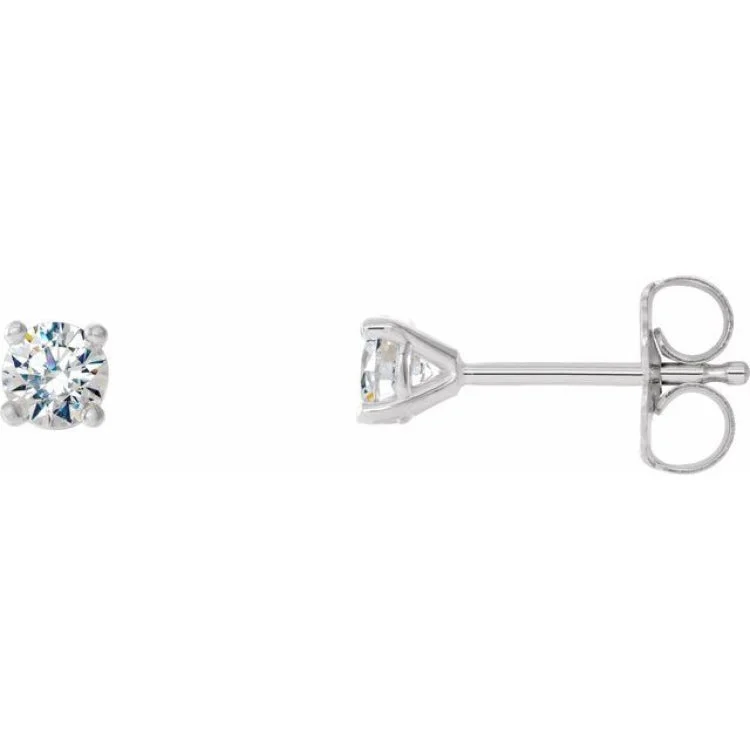 Platinum 1/5 CTW Natural Diamond Cocktail-Style Friction Post Earrings