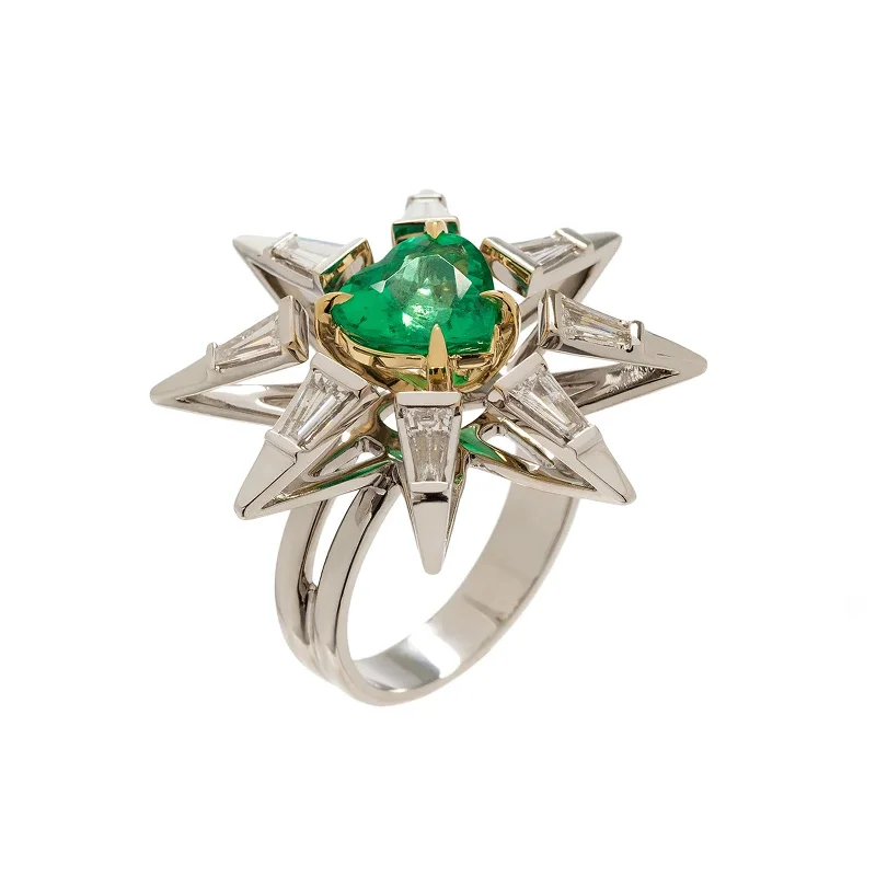 Emerald Pulsar Ring