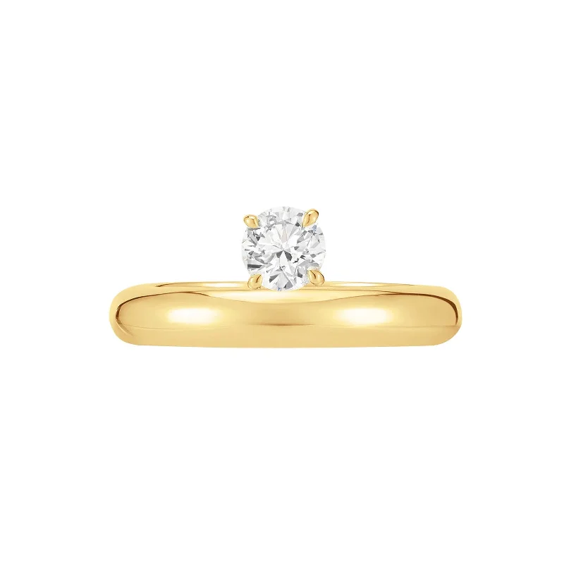 Floating Round Ring - Yellow Gold