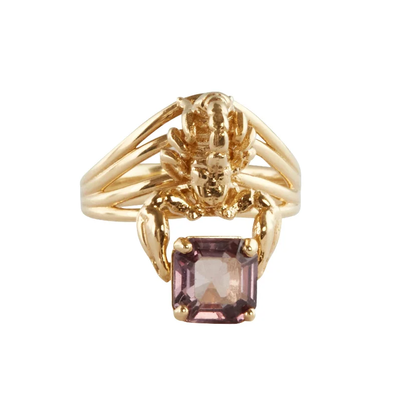 Pink Sapphire Scorpion Ring