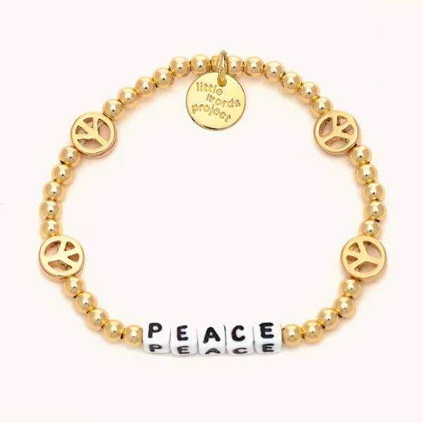 Gold Filled Lucky Symbols Peace Bracelet