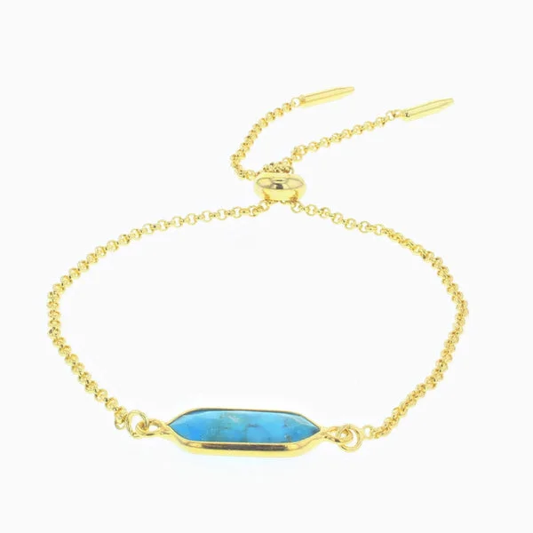 Gold Slater Turquoise Bolo Bracelet