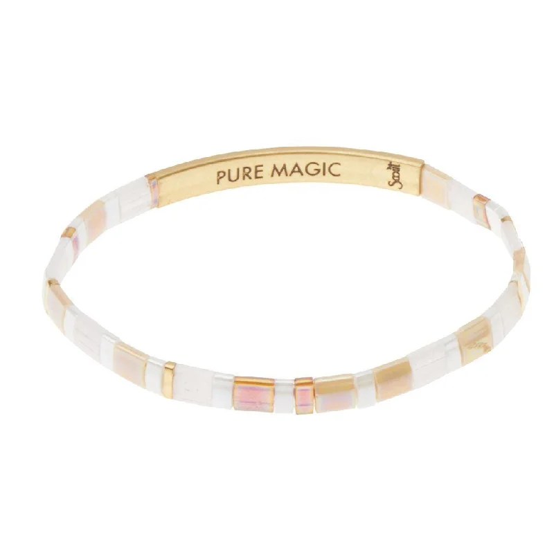 Good Karma Pure Magic Miyuki Bracelet- Neutral/Gold