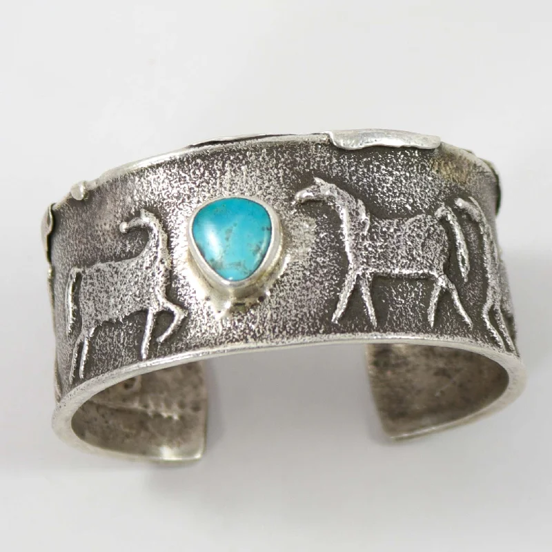 Pilot Mountain Turquoise Horse Cuff