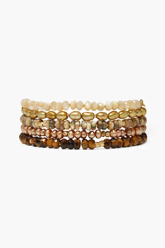 Riviera Naked Wrap Bracelet Natural Mix