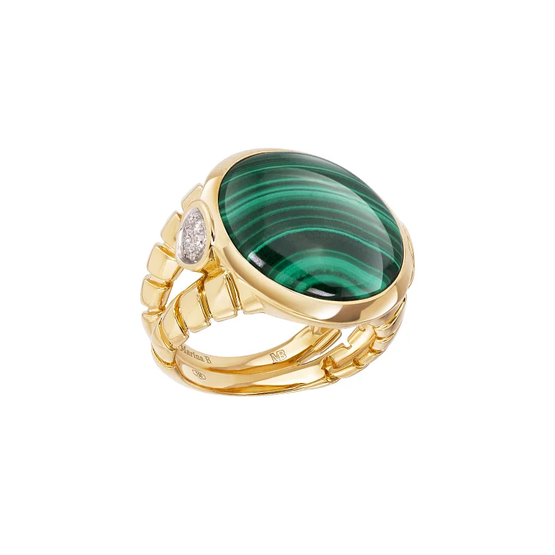 Soleil Ring - Malachite