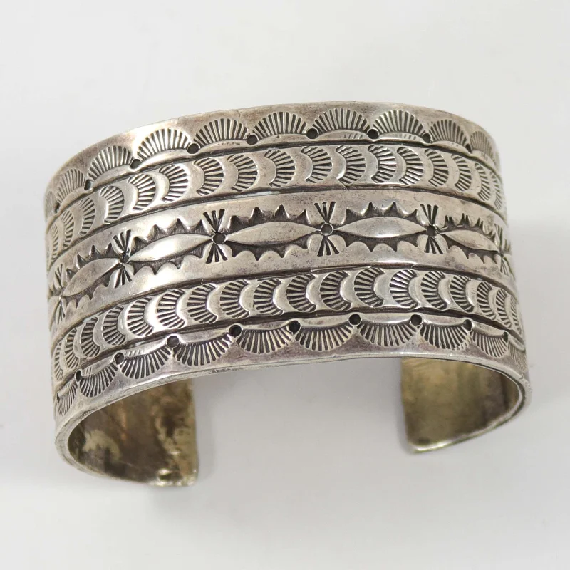 Stamped Silver Cuff