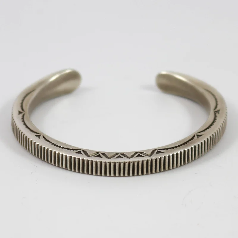 Stamped Silver Cuff