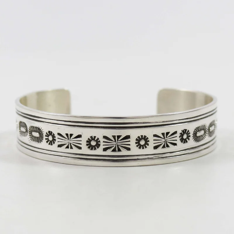 Stamped Silver Cuff