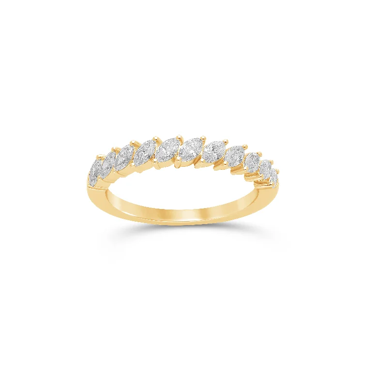 Sabel Collection Yellow Gold Marquise Diamond Band