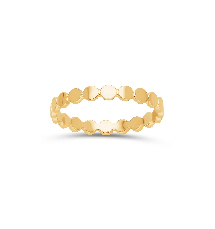 Sabel Collection Yellow Gold Round Disc Ring