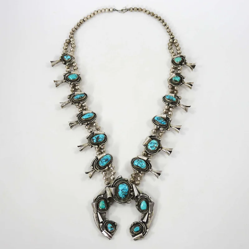 1970s Turquoise Squash Blossom