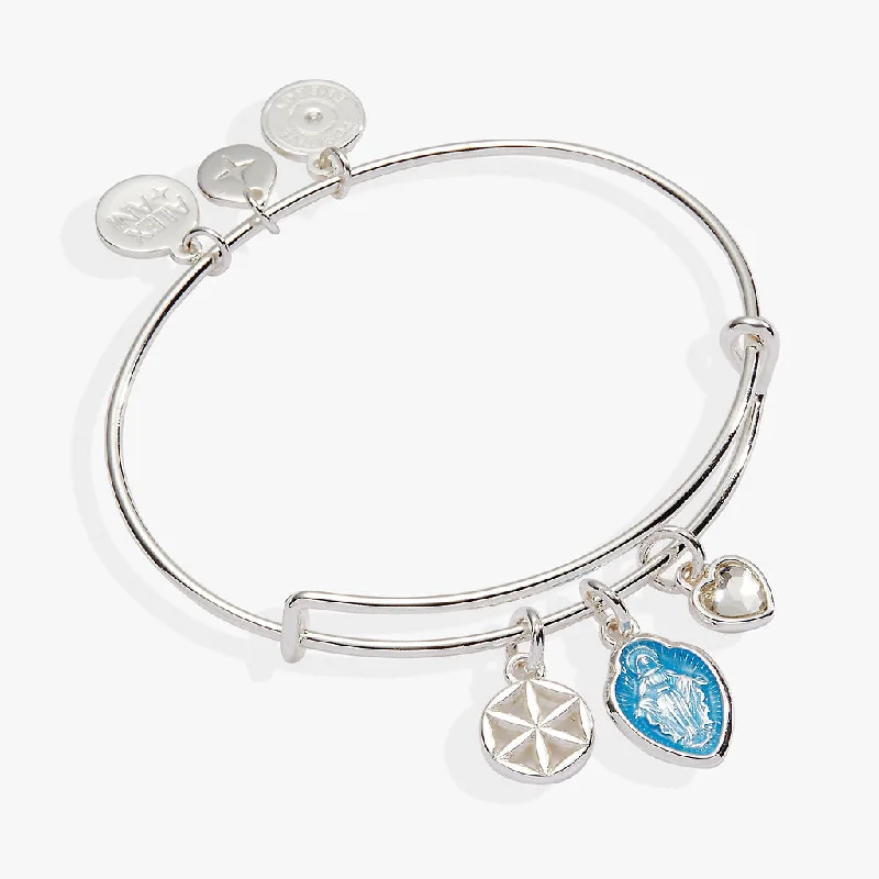 Faith and Family Mother Mary Charm Bangle