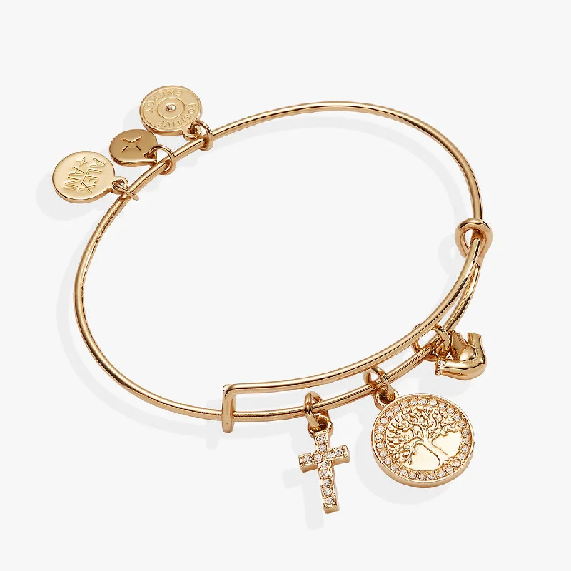 Faith and Family Tree of Life Charm Bangle