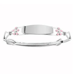 Kiddie Kraft Sterling Silver Adjustable Flower Bangle Bracelet