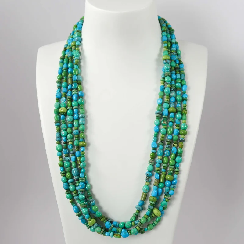 Turquoise and Gaspeite Necklace