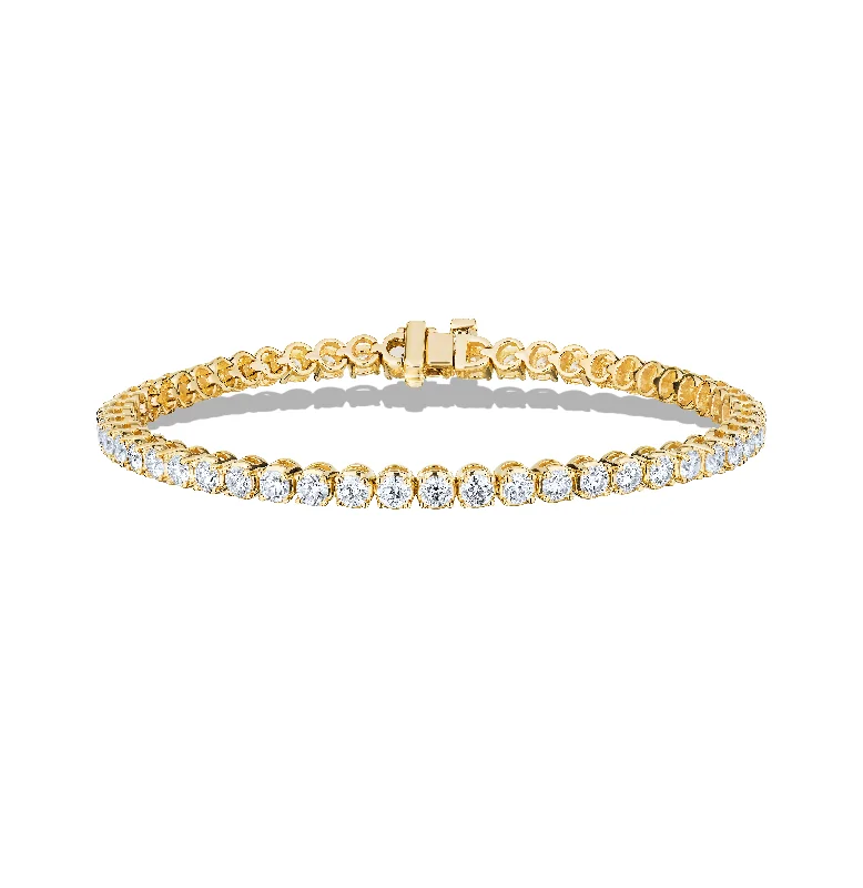 Sabel Collection Yellow Gold Round Diamond Tennis Bracelet